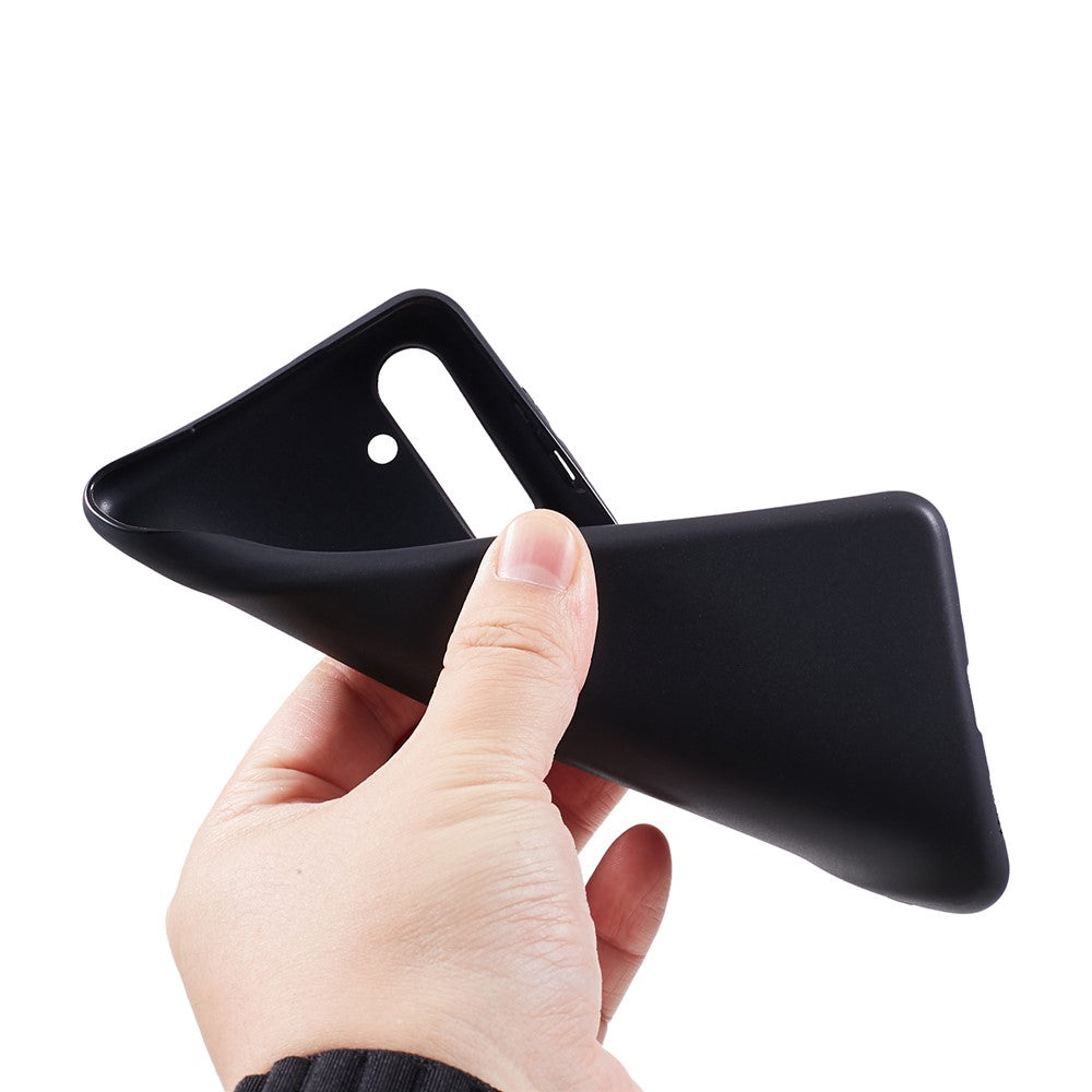 For Samsung Galaxy F54 5G / M54 5G Glossy Finish Soft TPU Phone Case Protective Phone Cover - Black