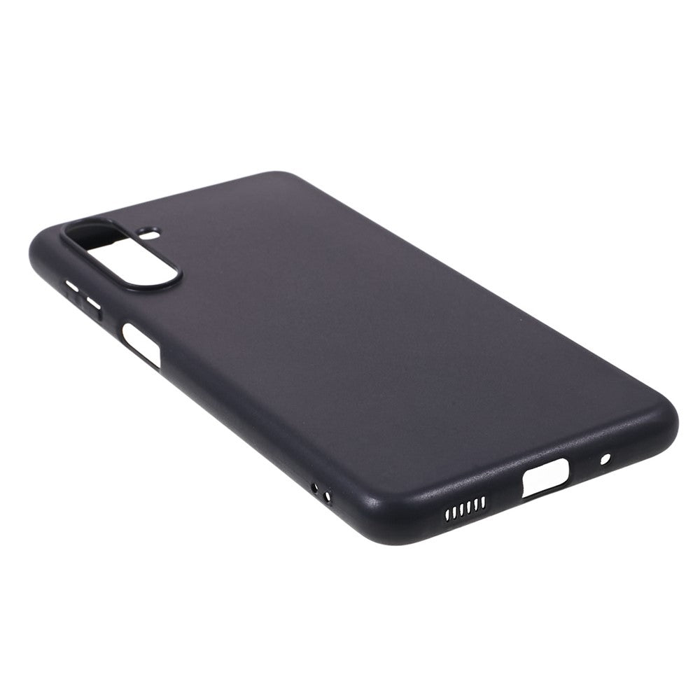 For Samsung Galaxy F54 5G / M54 5G Glossy Finish Soft TPU Phone Case Protective Phone Cover - Black
