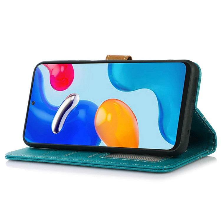 Phone Case for OnePlus Nord 3 5G / Ace 2V Calf Texture Foldable Stand Wallet Flip PU Leather Cover - Light Green