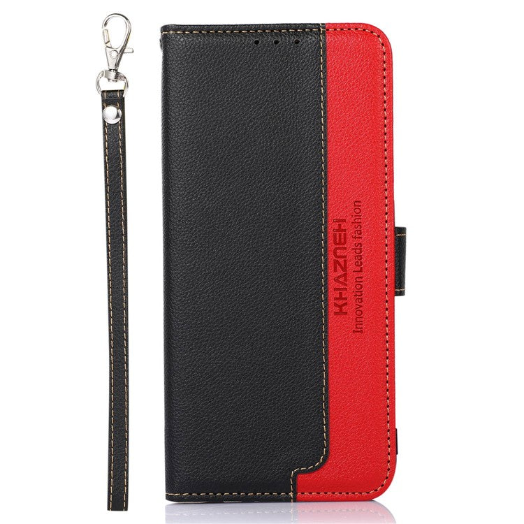 KHAZNEH For OnePlus Nord 3 5G / Ace 2V Phone Case PU Leather Litchi Texture RFID Blocking Stand Wallet Cover - Black