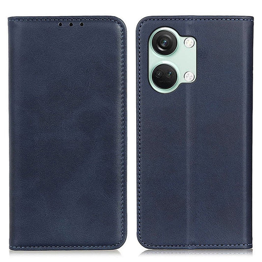 For OnePlus Nord 3 5G / Ace 2V Wallet Case Split Leather Stand Magnetic Flip Phone Cover - Blue