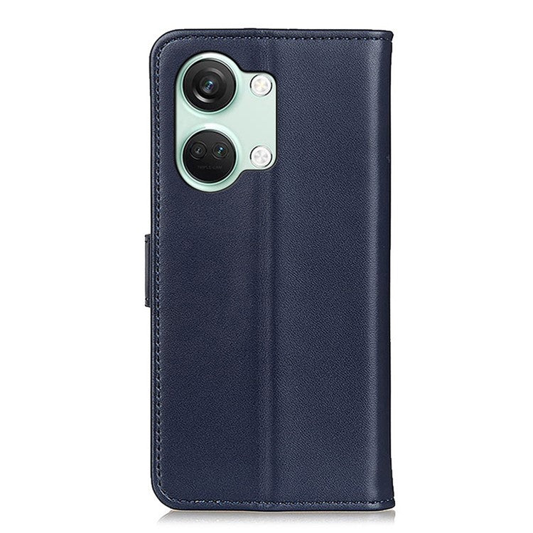 For OnePlus Nord 3 5G / Ace 2V Textured PU Leather Wallet Cover Anti-fall Flip Stand Phone Case - Blue