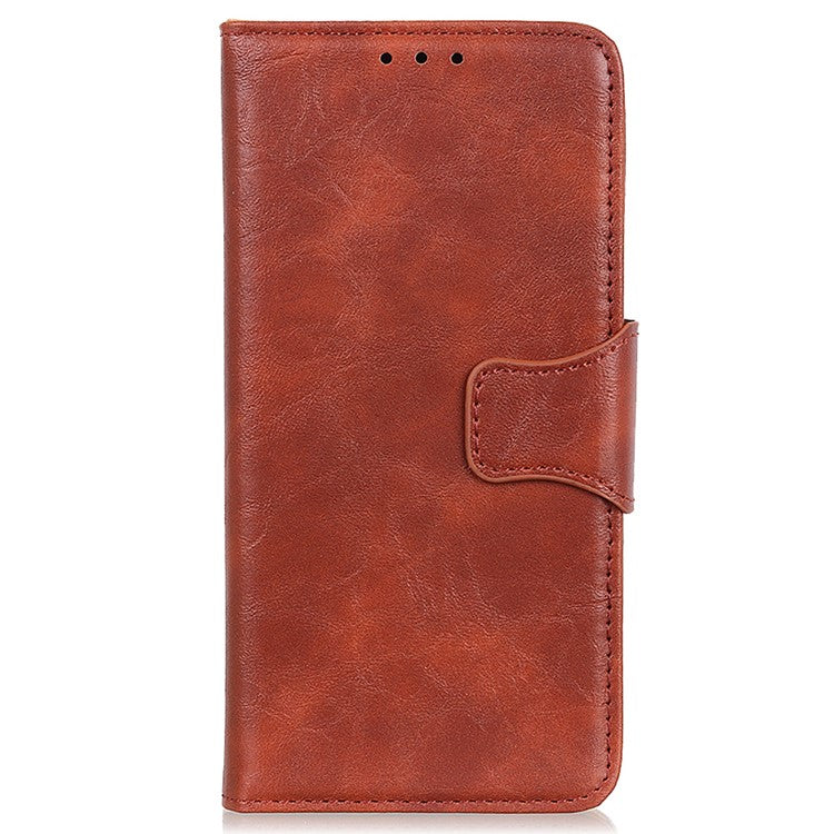 For OnePlus Nord 3 5G / Ace 2V Crazy Horse Texture Split Leather Phone Case Stand Phone Wallet Cover - Brown