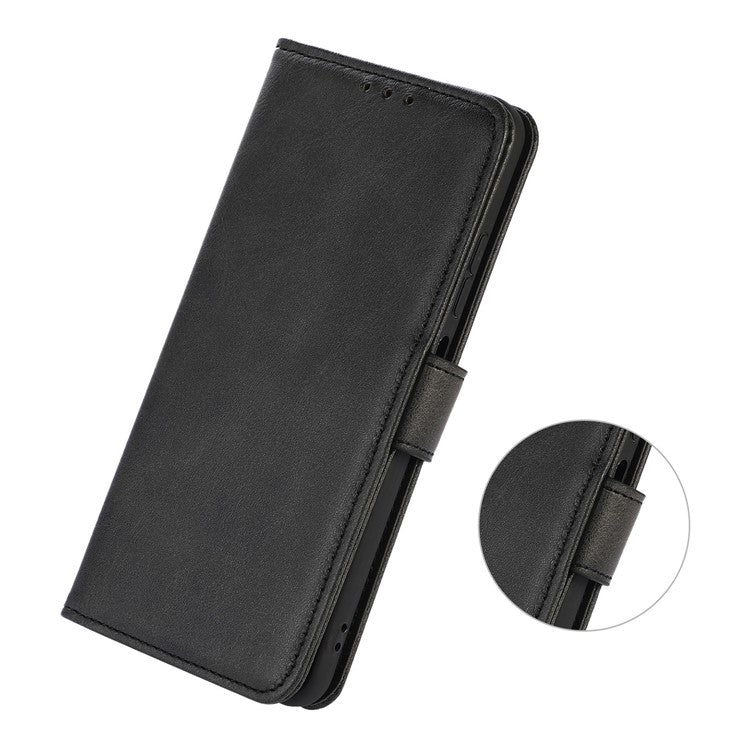 Stand Phone Case for OnePlus Nord 3 5G / Ace 2V , Wallet PU Leather Cowhide Texture Smartphone Cover - Black