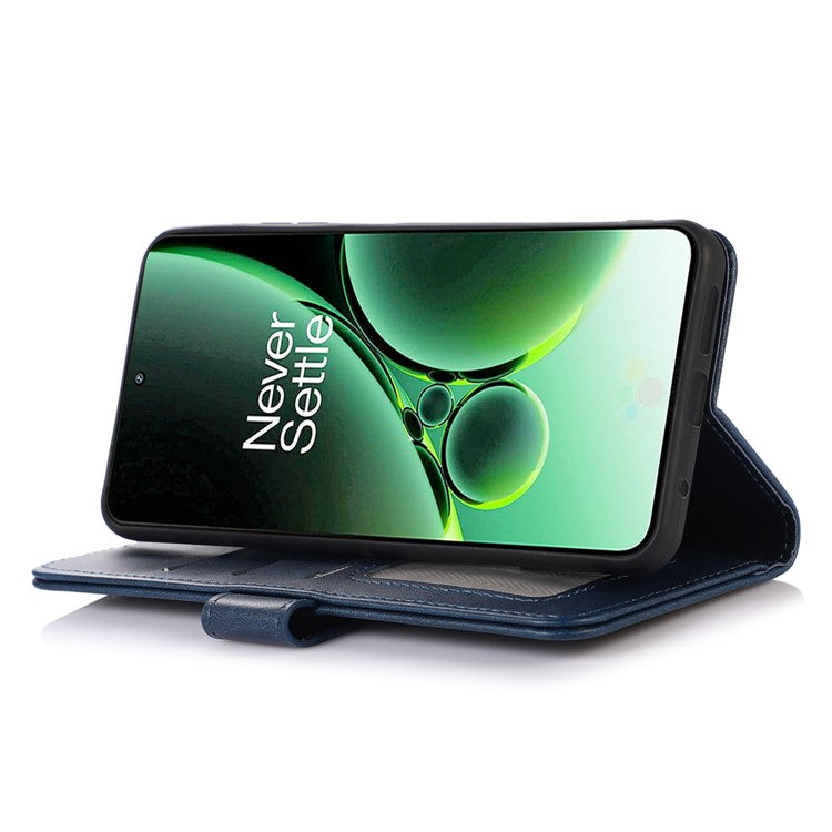 Stand Phone Case for OnePlus Nord 3 5G / Ace 2V , Wallet PU Leather Cowhide Texture Smartphone Cover - Blue