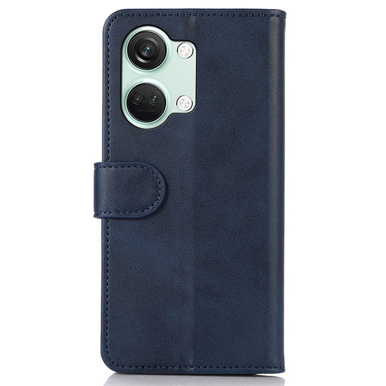 Stand Phone Case for OnePlus Nord 3 5G / Ace 2V , Wallet PU Leather Cowhide Texture Smartphone Cover - Blue