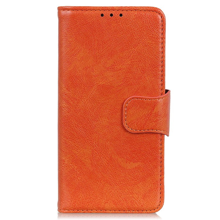 For OnePlus Nord 3 5G / Ace 2V Phone Case Nappa Texture Cover  Stand Anti-fall Split Leather Wallet - Orange