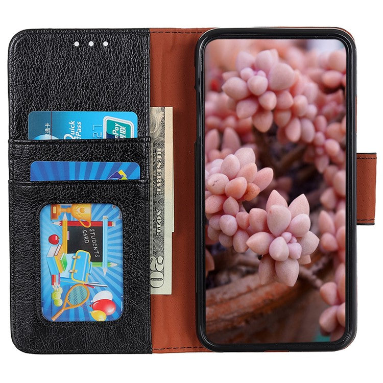 For OnePlus Nord 3 5G / Ace 2V Phone Case Nappa Texture Cover  Stand Anti-fall Split Leather Wallet - Black