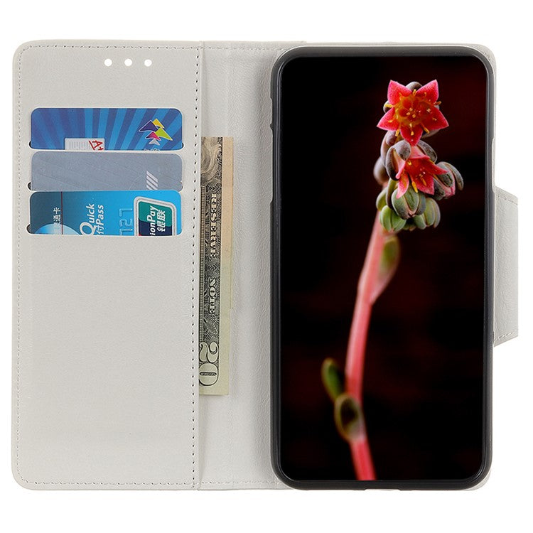 For OnePlus Nord 3 5G / Ace 2V PU Leather Case Foldable Stand Wallet Cowhide Texture Phone Cover - White