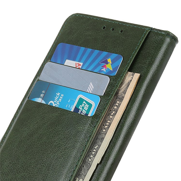 For OnePlus Nord 3 5G / Ace 2V PU Leather Case Foldable Stand Wallet Cowhide Texture Phone Cover - Green