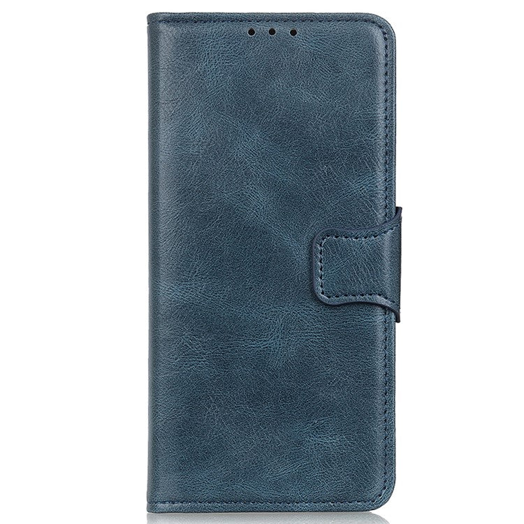 For OnePlus Nord 3 5G / Ace 2V PU Leather Case Crazy Horse Texture Wallet Stand Phone Shockproof Cover - Blue