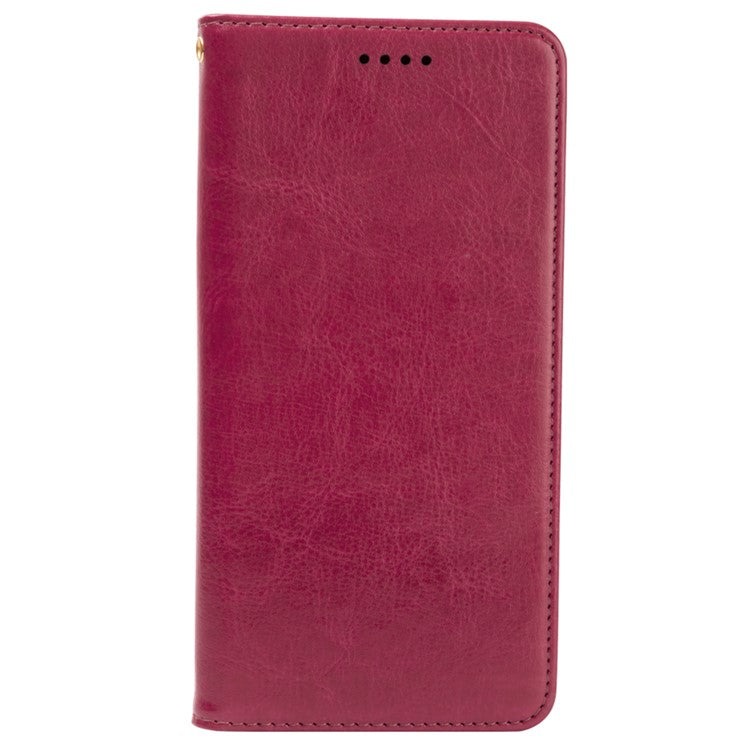 For Samsung Galaxy A23 4G / A23 5G (Global Version) Crazy Horse Texture Phone Case Wallet Drop Protection Magnetic PU Leather Stand Cover - Rose