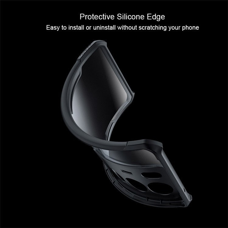 XUNDD For vivo S17 5G / V29 5G Acrylic+TPU Phone Case Drop-proof Cell Phone Back Cover - Black / Laser Texture