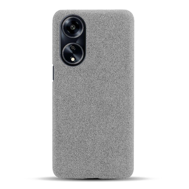 Phone Case for Oppo A1 5G / A98 5G / F23 5G , Dual Layer Cloth+Hard PC Protective Cover - Light Grey