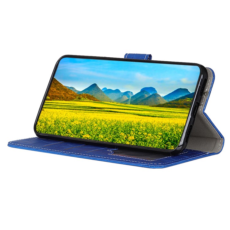 For OnePlus Nord 3 5G / Ace 2V Crocodile Texture Phone Drop-proof Case PU Leather Wallet Stand Cover - Blue