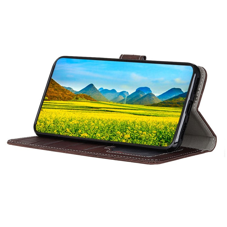 For OnePlus Nord 3 5G / Ace 2V Crocodile Texture Phone Drop-proof Case PU Leather Wallet Stand Cover - Brown