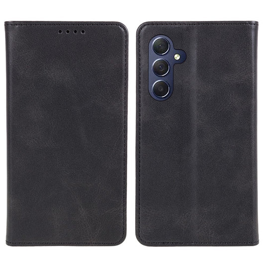 For Samsung Galaxy M54 5G / F54 5G Anti-drop PU Leather Stand Case Calf Texture Wallet  Phone Cover - Black