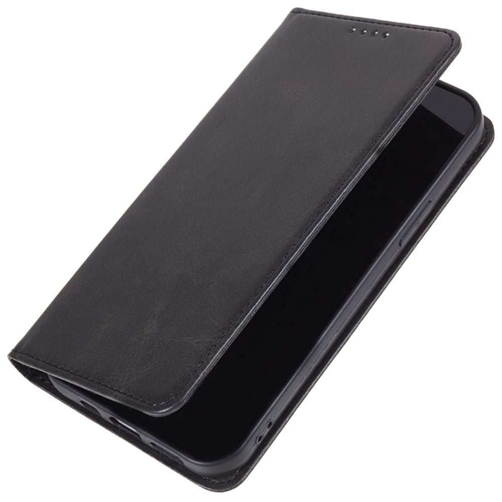 For Samsung Galaxy M54 5G / F54 5G Anti-drop PU Leather Stand Case Calf Texture Wallet  Phone Cover - Black