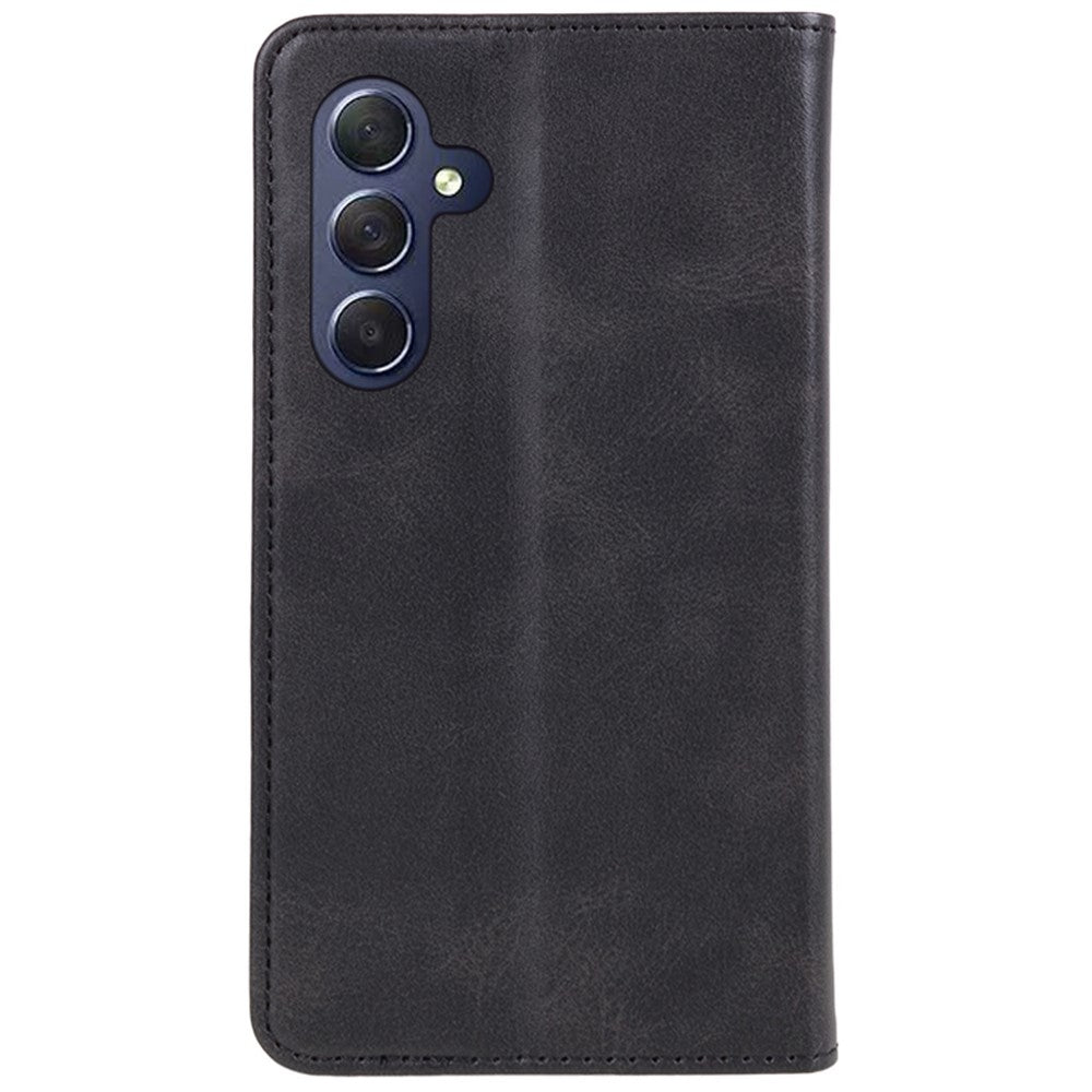 For Samsung Galaxy M54 5G / F54 5G Anti-drop PU Leather Stand Case Calf Texture Wallet  Phone Cover - Black