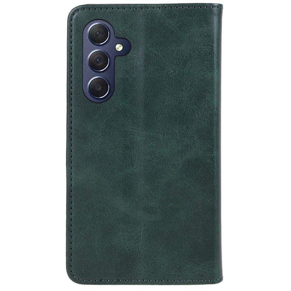 For Samsung Galaxy M54 5G / F54 5G Anti-drop PU Leather Stand Case Calf Texture Wallet  Phone Cover - Green