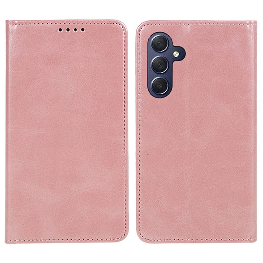 For Samsung Galaxy M54 5G / F54 5G Anti-drop PU Leather Stand Case Calf Texture Wallet  Phone Cover - Rose Gold