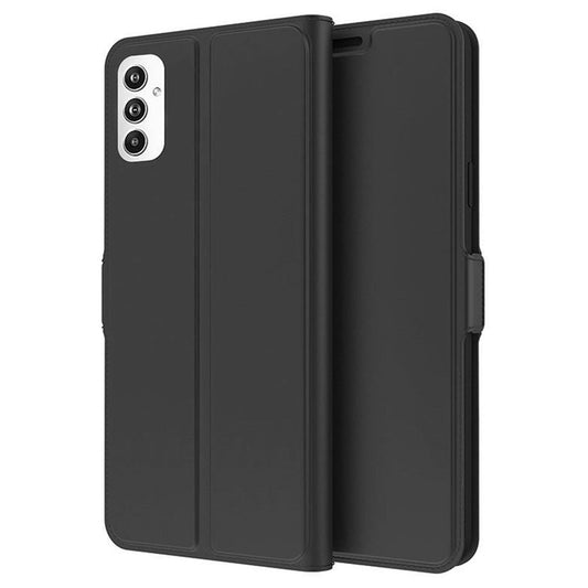 For Samsung Galaxy F54 5G / M54 5G PU Leather Stand Cover Full Protection Card Holder Cell Phone Case - Black