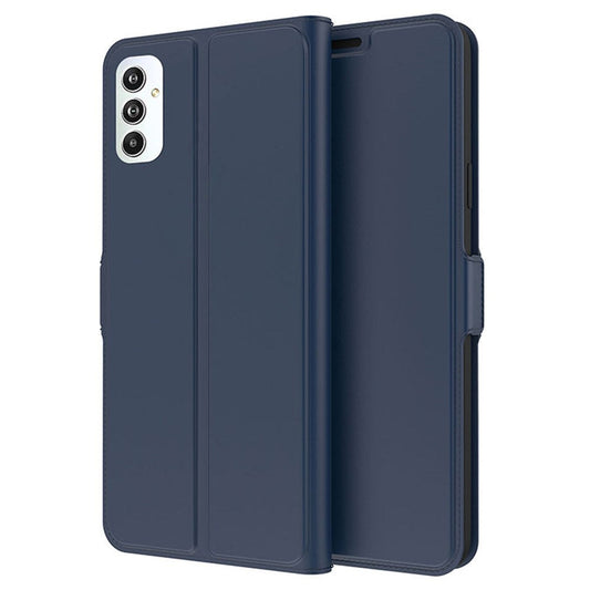 For Samsung Galaxy F54 5G / M54 5G PU Leather Stand Cover Full Protection Card Holder Cell Phone Case - Blue