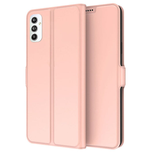 For Samsung Galaxy F54 5G / M54 5G PU Leather Stand Cover Full Protection Card Holder Cell Phone Case - Rose Gold