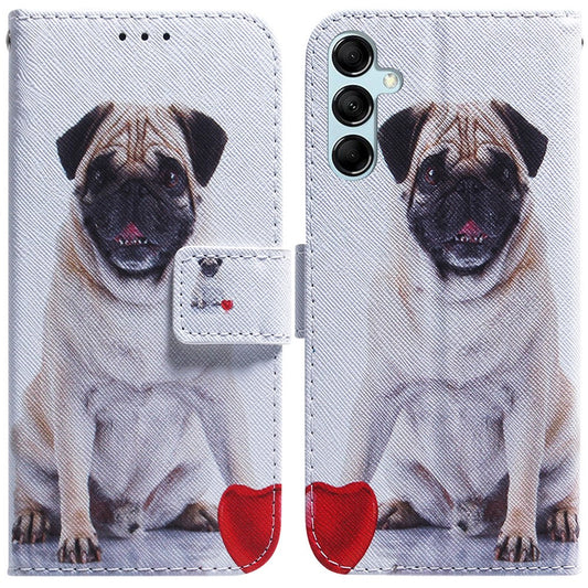 For Samsung Galaxy M54 5G / F54 5G PU Leather Stand Phone Case Pattern Printing Wallet Cover - Pug