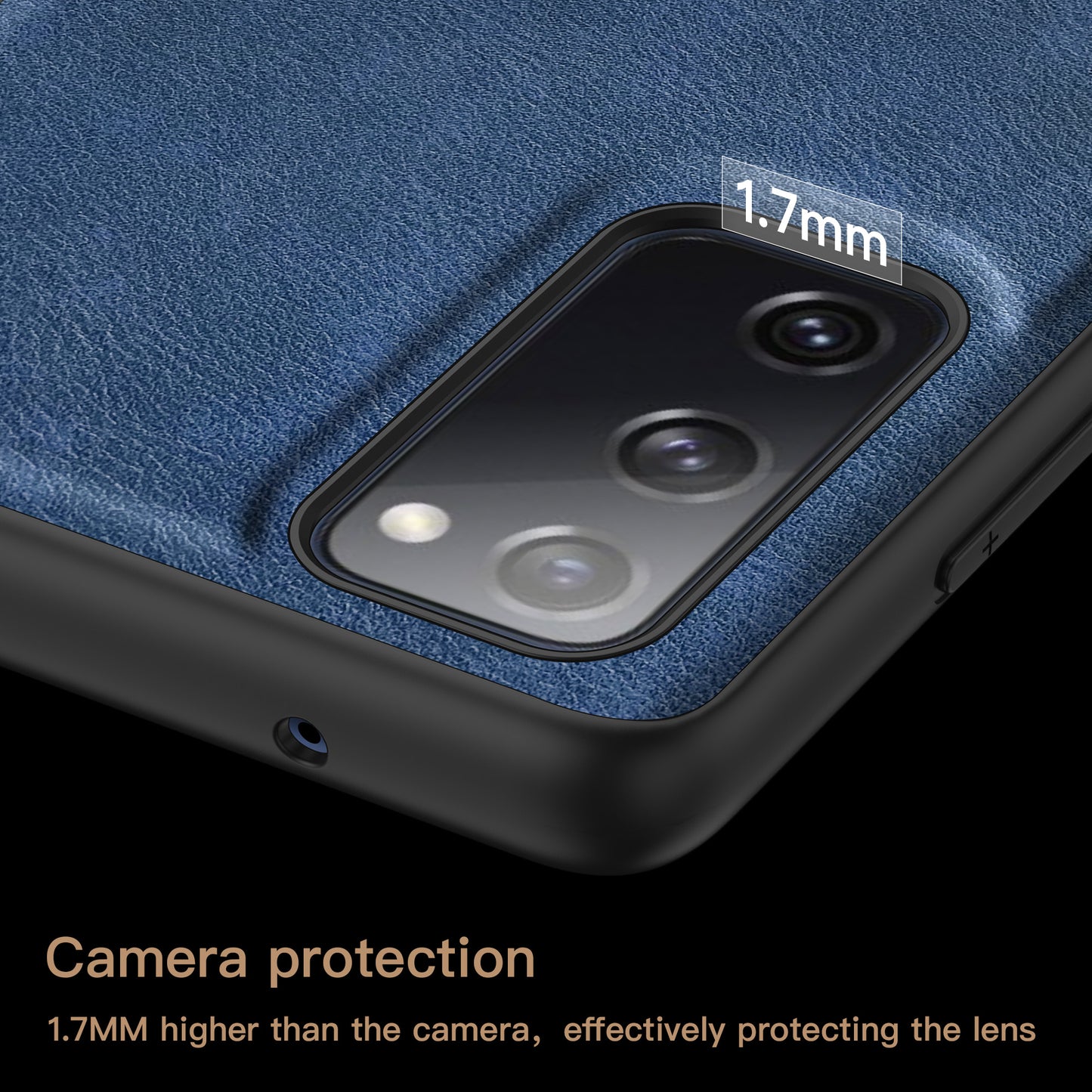 Retro Case for Samsung Galaxy S20 FE 4G / FE 5G / S20 Lite / S20 FE 2022 , PU Leather Coated TPU+PC Phone Cover - Blue