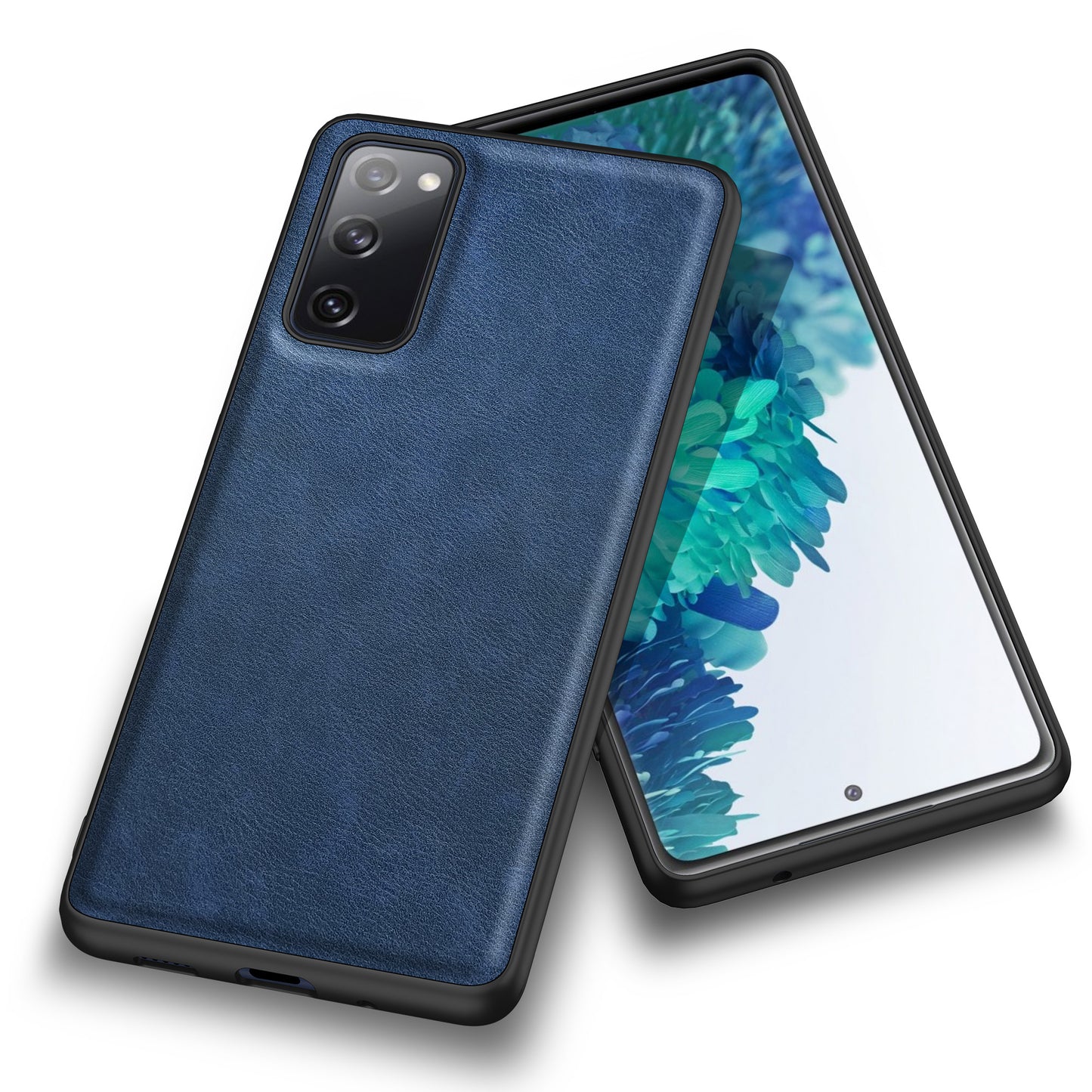 Retro Case for Samsung Galaxy S20 FE 4G / FE 5G / S20 Lite / S20 FE 2022 , PU Leather Coated TPU+PC Phone Cover - Blue