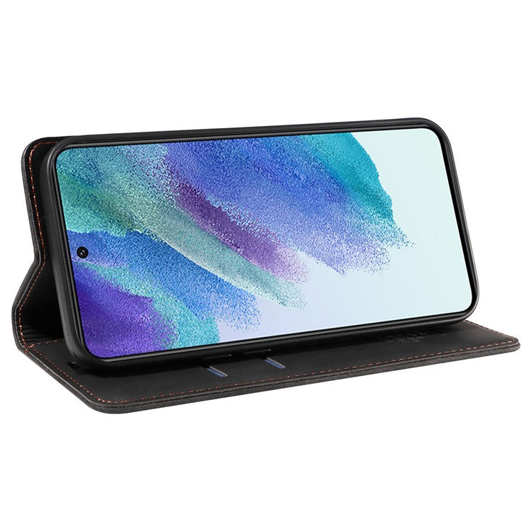 BETOPNICE 003 For Samsung Galaxy S21 4G / S21 5G RFID Blocking Wallet Stand Cover PU Leather Phone Case - Black