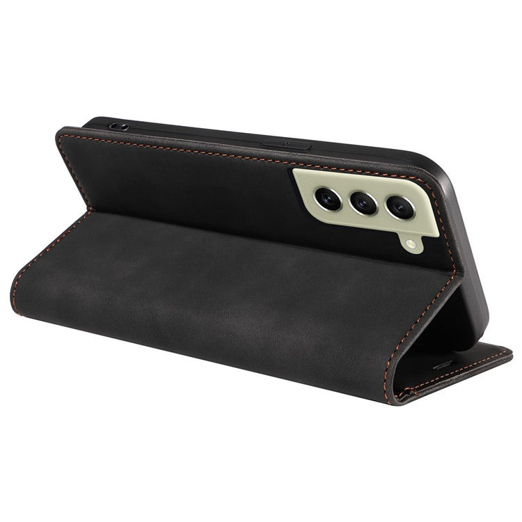 BETOPNICE 003 For Samsung Galaxy S21 4G / S21 5G RFID Blocking Wallet Stand Cover PU Leather Phone Case - Black