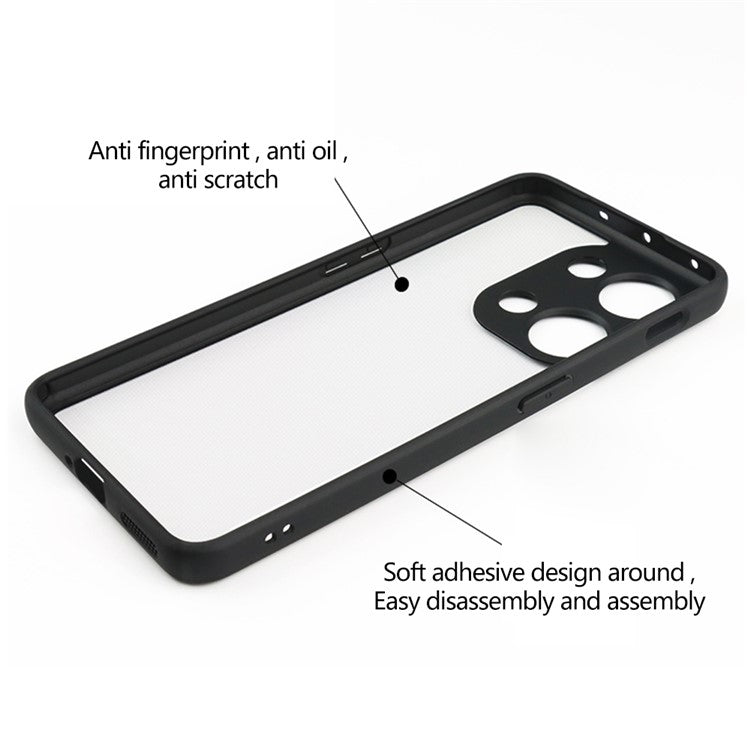 For OnePlus Nord 3 5G / Ace 2V Transparent Phone Case Anti-Scratch Flexible TPU + Hard PC Cell Phone Cover