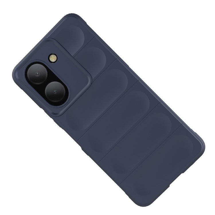 For vivo Y78 (China) 5G / Y36 4G (Global) Soft TPU Phone Case Anti-drop Rugged Phone Back Cover - Dark Blue