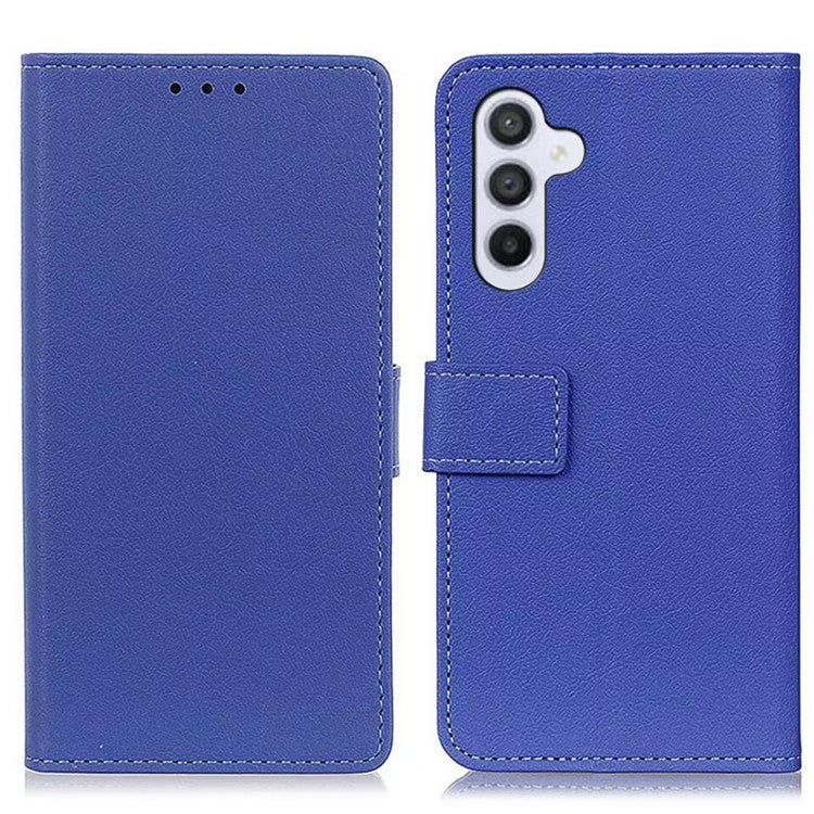 Wallet Phone Case for Samsung Galaxy S23 FE , Dustproof PU Leather + TPU Inner Shell Stand Flip Cover - Blue