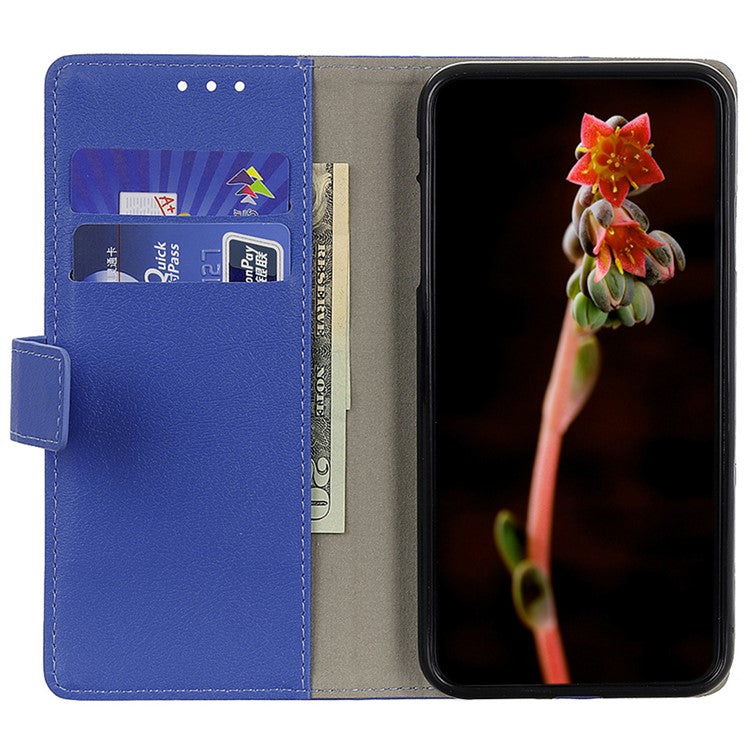 Wallet Phone Case for Samsung Galaxy S23 FE , Dustproof PU Leather + TPU Inner Shell Stand Flip Cover - Blue