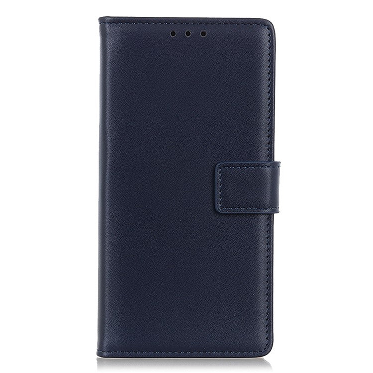 For Asus Zenfone 10 5G Textured PU Leather Cover Shockproof Wallet Stand Phone Case - Blue