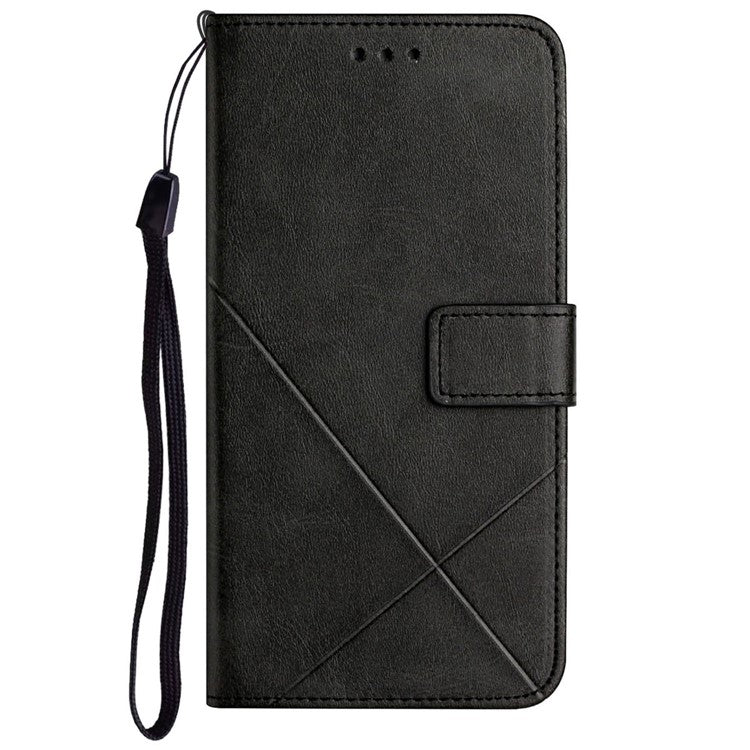 Leather Phone Cover for Samsung Galaxy S23 FE , Wallet Stand Imprinted Phone Case - Black