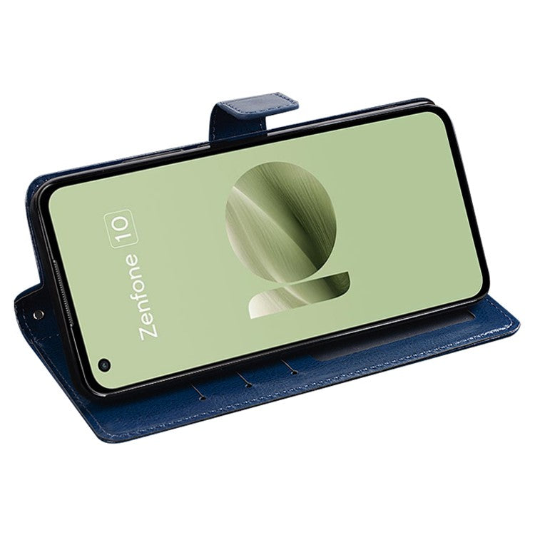 IDEWEI For Asus Zenfone 10 5G Shockproof Case Crazy Horse Texture Leather Wallet Phone Cover - Rose