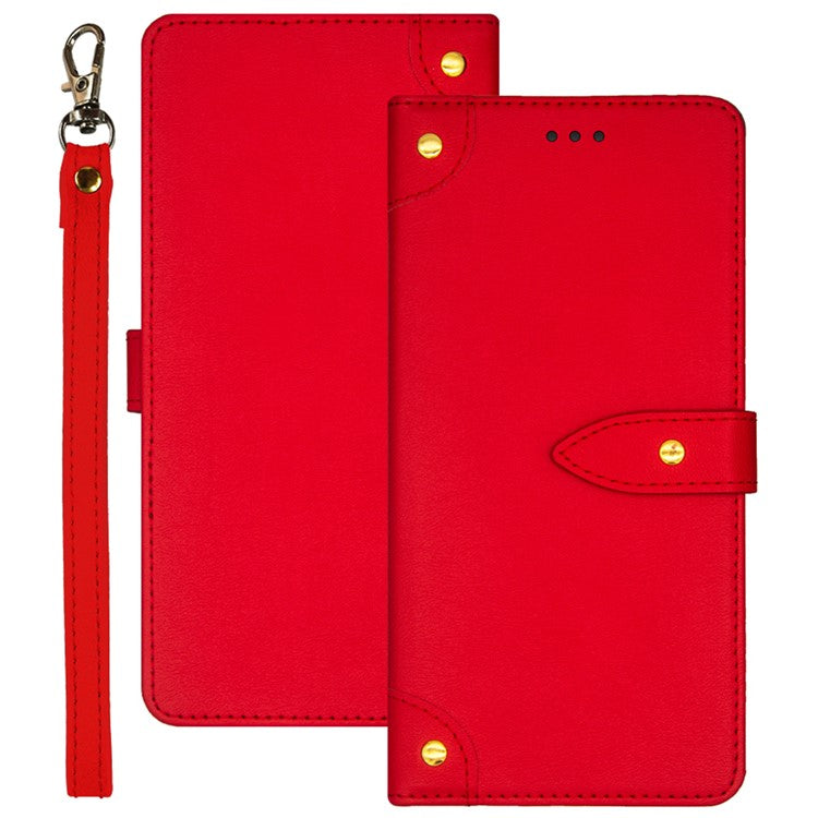 IDEWEI PU Leather Flip Cover for Asus Zenfone 10 5G Protective Case Drop-Proof Card Slots Phone Shell - Red