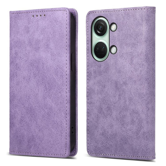 DF-05 For OnePlus Nord 3 5G / Ace 2V PU Leather Wallet Case RFID Blocking Stand Phone Cover - Purple