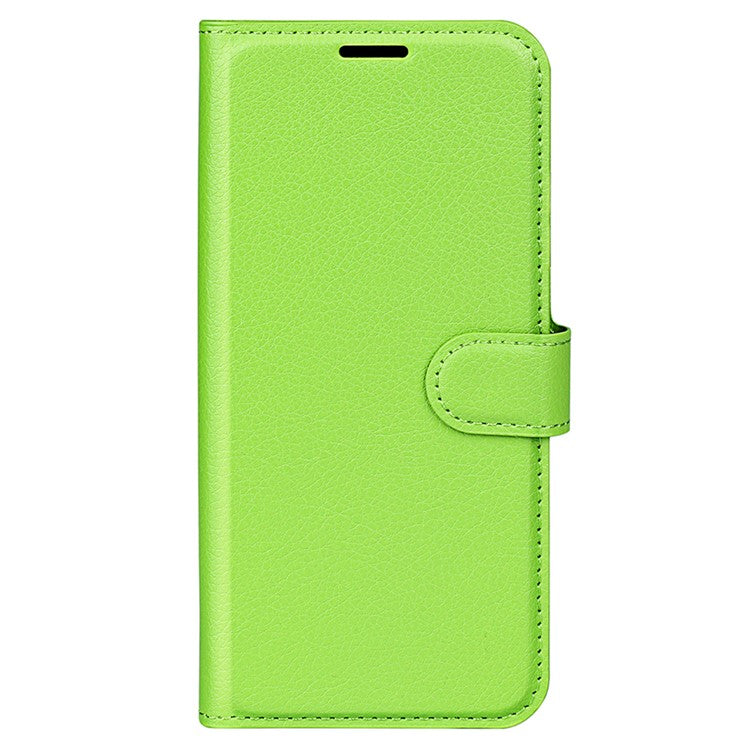 Litchi Texture Phone Case for Asus ROG Phone 7 5G , Wallet Phone Cover Stand PU Leather Shell - Green