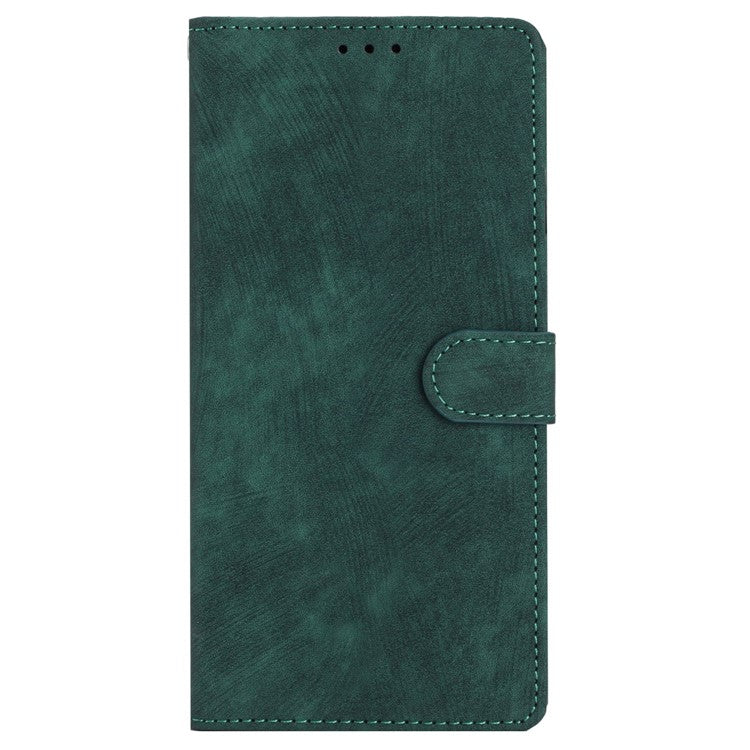 For Samsung Galaxy S23 FE Anti-Scratch Phone Shell PU Leather Wallet Case Stand Skin-touch Phone Cover - Green
