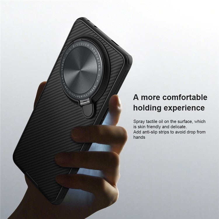 NILLKIN CamShield Prop Series for Oppo Find X6 Pro Hard PC+TPU Phone Case Kickstand Lens Protector Phone Cover - Green