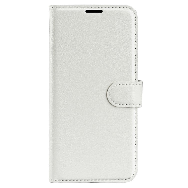 Litchi Texture PU Leather Phone Cover for Oppo Reno10 5G (Global) Wallet Stand Protective Phone Case - White