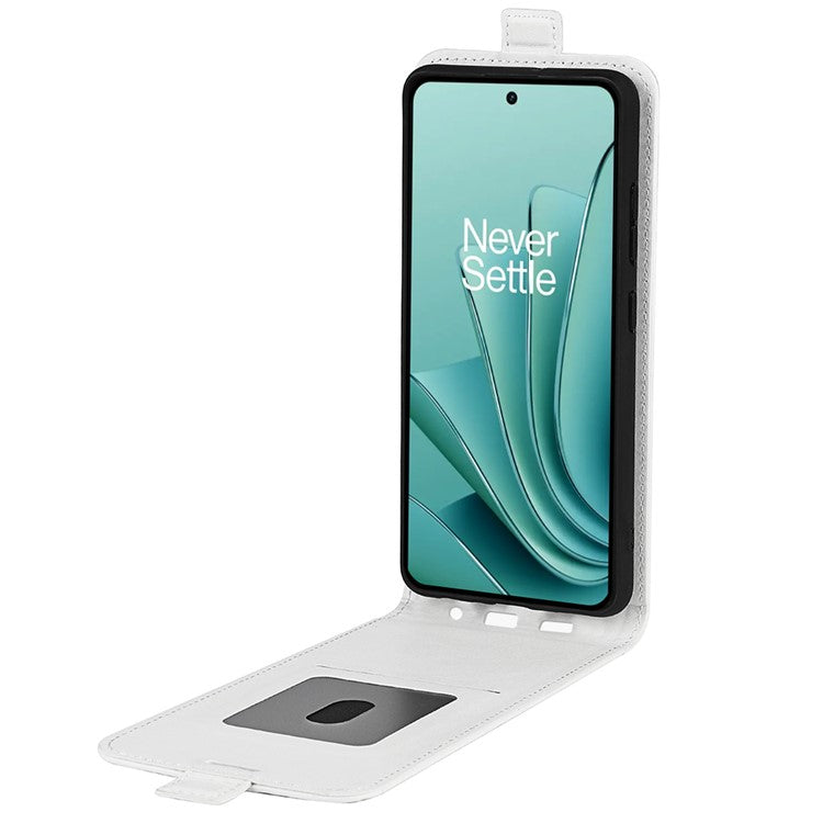 For OnePlus Ace 2V / Nord 3 5G Vertical Flip PU Leather Protective Phone Case Card Slot Cellphone Cover - White
