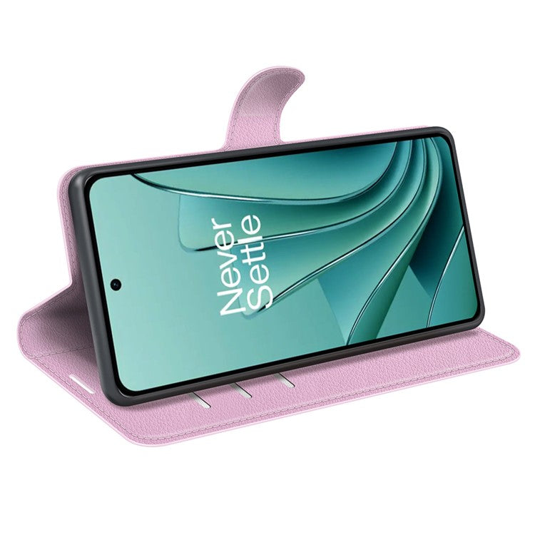 For OnePlus Ace 2V / Nord 3 5G Litchi Texture Wallet PU Leather Phone Case Stand Cover - Pink