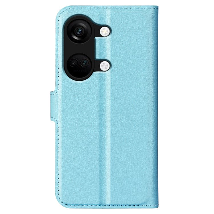 For OnePlus Ace 2V / Nord 3 5G Litchi Texture Wallet PU Leather Phone Case Stand Cover - Blue