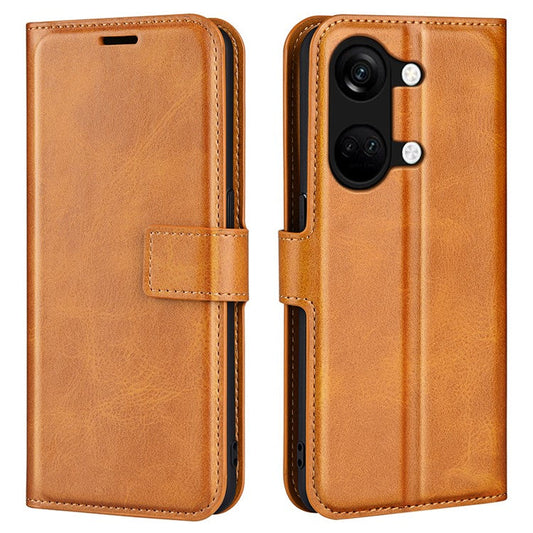 For OnePlus Ace 2V / Nord 3 5G PU Leather Wallet Case Stand Calf Texture Protective Phone Cover - Yellow